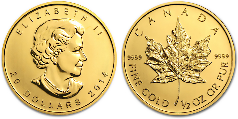 1/2 oz RCM Gold Maple Coin