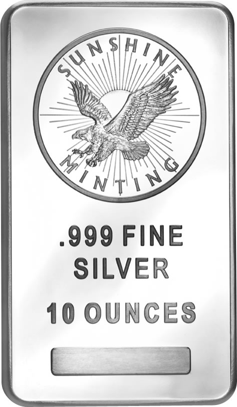 10 oz Sunshine Minting Silver Bar