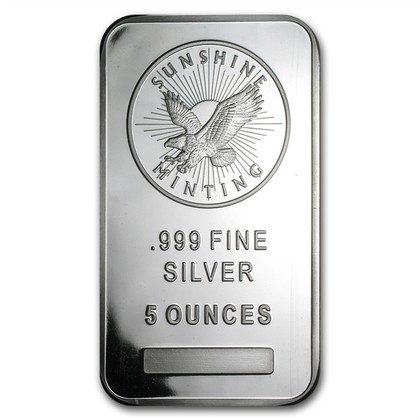 5 oz Sunshine Minting Silver Bar